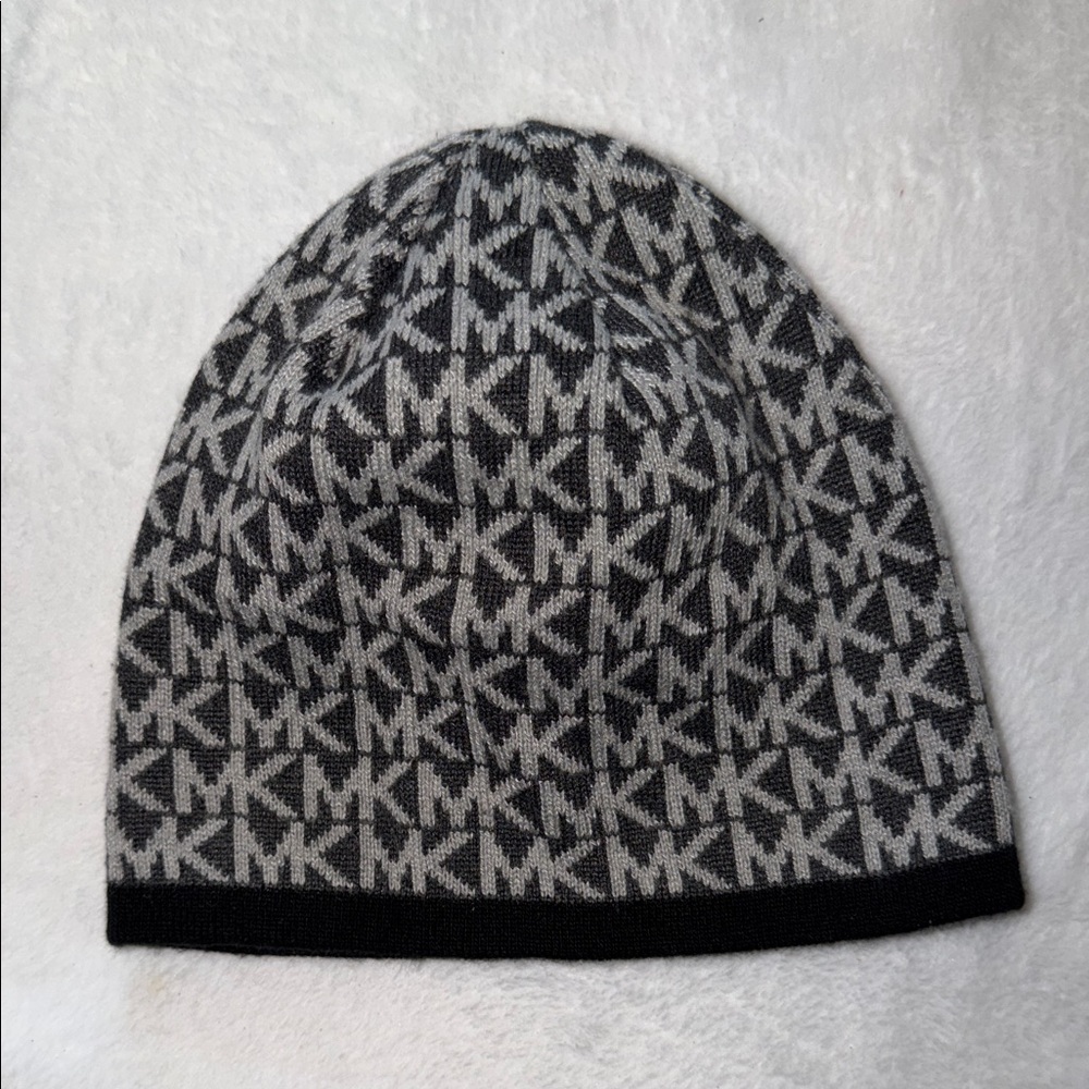 Michael Kors Black and Gray Beanie